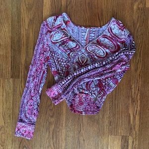 Free People Long sleeved crop top